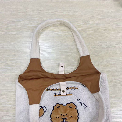 Orso molle Tote Bag della peluche dell'OEM 66x43cm per gli studenti