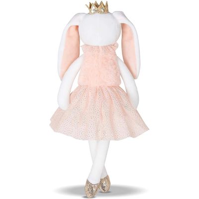 Peluche rosa Toy In Short Skirt del coniglio delle orecchie lunghe brillanti della corona