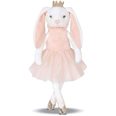 Peluche rosa Toy In Short Skirt del coniglio delle orecchie lunghe brillanti della corona