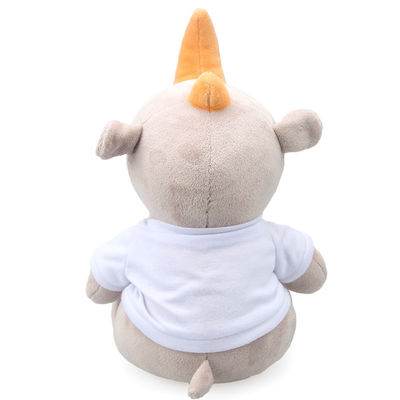 peluche realistica Toy For Baby di rinoceronte del materiale da otturazione del cotone del polipropilene di 25cm