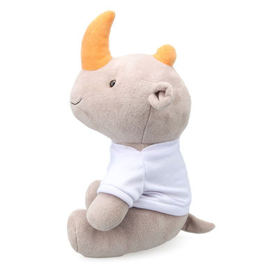 peluche realistica Toy For Baby di rinoceronte del materiale da otturazione del cotone del polipropilene di 25cm