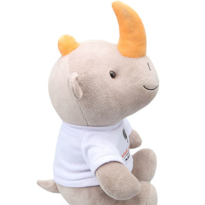 peluche realistica Toy For Baby di rinoceronte del materiale da otturazione del cotone del polipropilene di 25cm