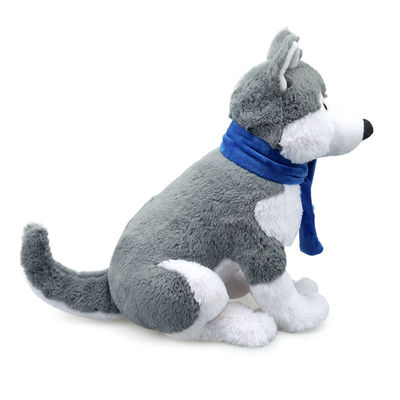 Simulazione breve Husky Stuffed Toy With Scarf ISO9001 della peluche