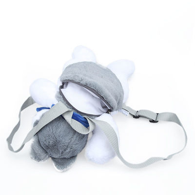 fumetto sicuro Husky Plush Backpack di colore lavabile di 35cm
