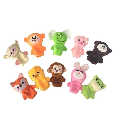 Burattini animali del dito del fumetto standard della peluche di EN71 ASTM