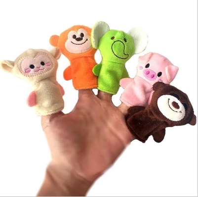 Burattini animali del dito del fumetto standard della peluche di EN71 ASTM