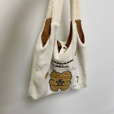 Capacità sveglia della borsa a tracolla 42cm della tela dell'orso semplice della peluche di modo grande