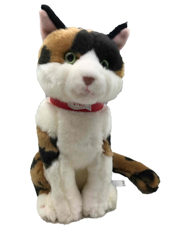 La peluche animale di Grey And White Cat Stuffed gioca il regalo molle di San Valentino del tessuto