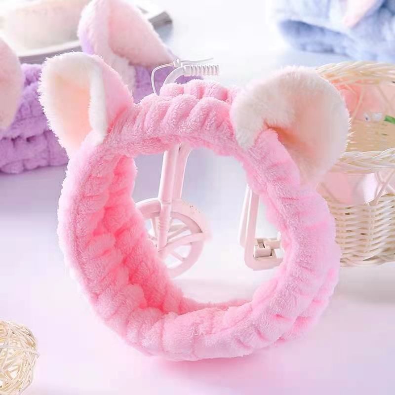 Banda sveglia Toy Accessories molle dei capelli della peluche della fascia di Cat Ears Simple Makeup Plush