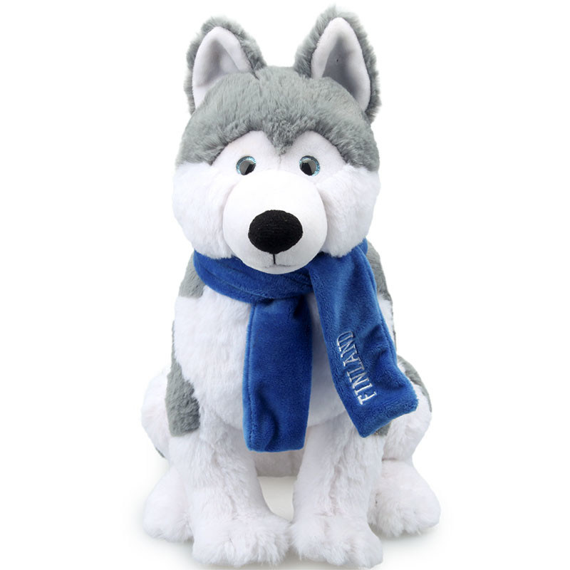 Simulazione breve Husky Stuffed Toy With Scarf ISO9001 della peluche