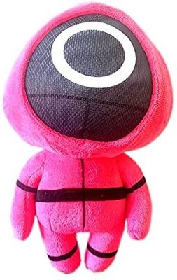 peluche rosa di tema Toy Cotton For Children del gioco del calamaro dei soldati di 15cm